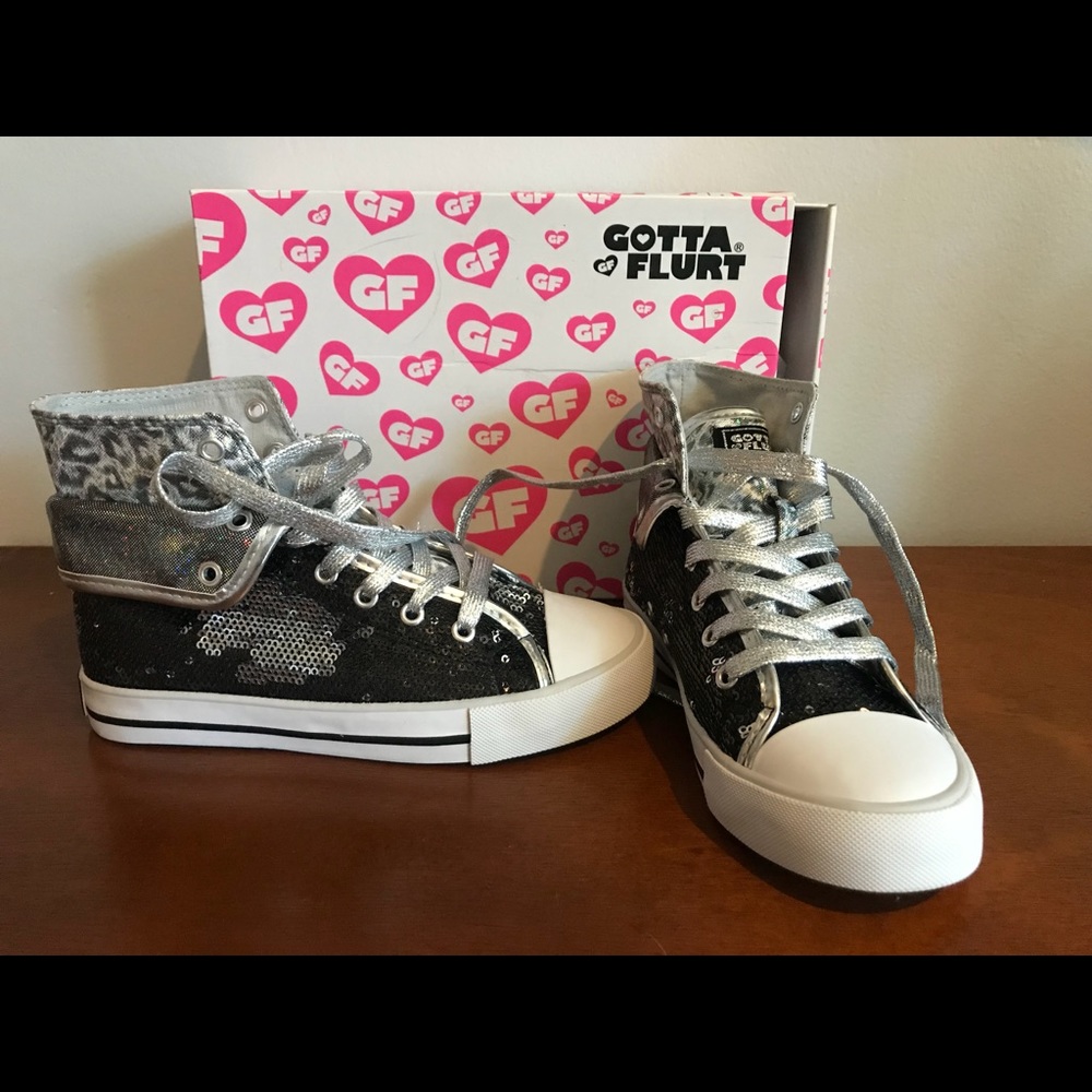Girls Glitter High Tops (Size 1) NEW IN BOX!